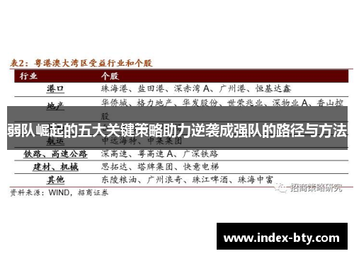 弱队崛起的五大关键策略助力逆袭成强队的路径与方法