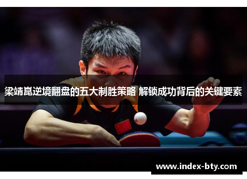梁靖崑逆境翻盘的五大制胜策略 解锁成功背后的关键要素