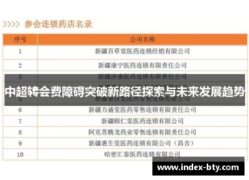 中超转会费障碍突破新路径探索与未来发展趋势